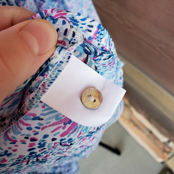 NWT Simply Southern Blue and Pink Multicolor Semisheer Buttontop Coverup Dress - Picture 7 of 16